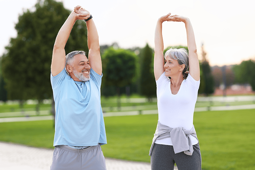 couple exercising together